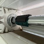 Motorisation de  trois volets roulants manuels avec des nouveaux axes motorisés Somfy RS100 io à Niederhergheim près de Dessenheim.