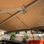 Remplacement d’une toile de store bi-pente à Colmar proche de Wintzenheim.